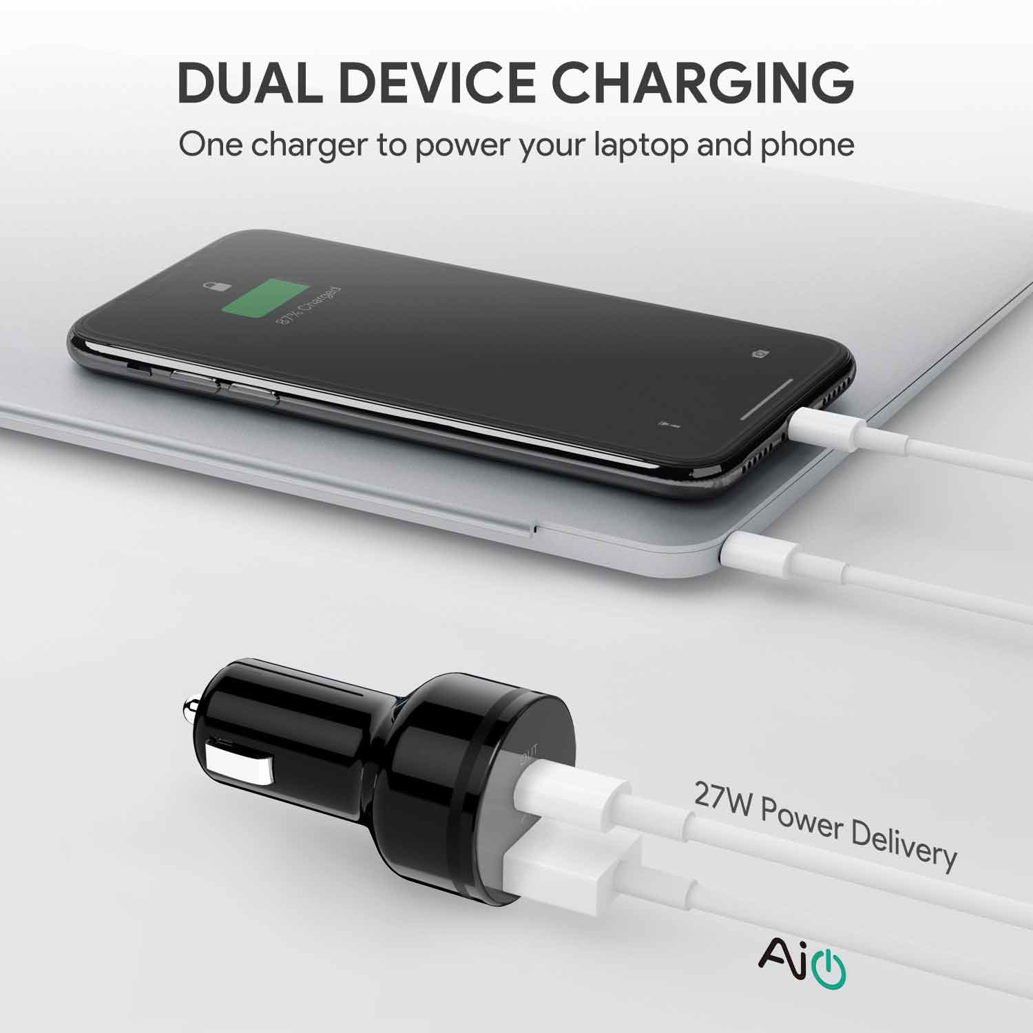 Aukey USB-C Car Charger With Power Delivery