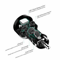 Buy Aukey USB-C Car Charger With Power Delivery from Vmart in Pakistan