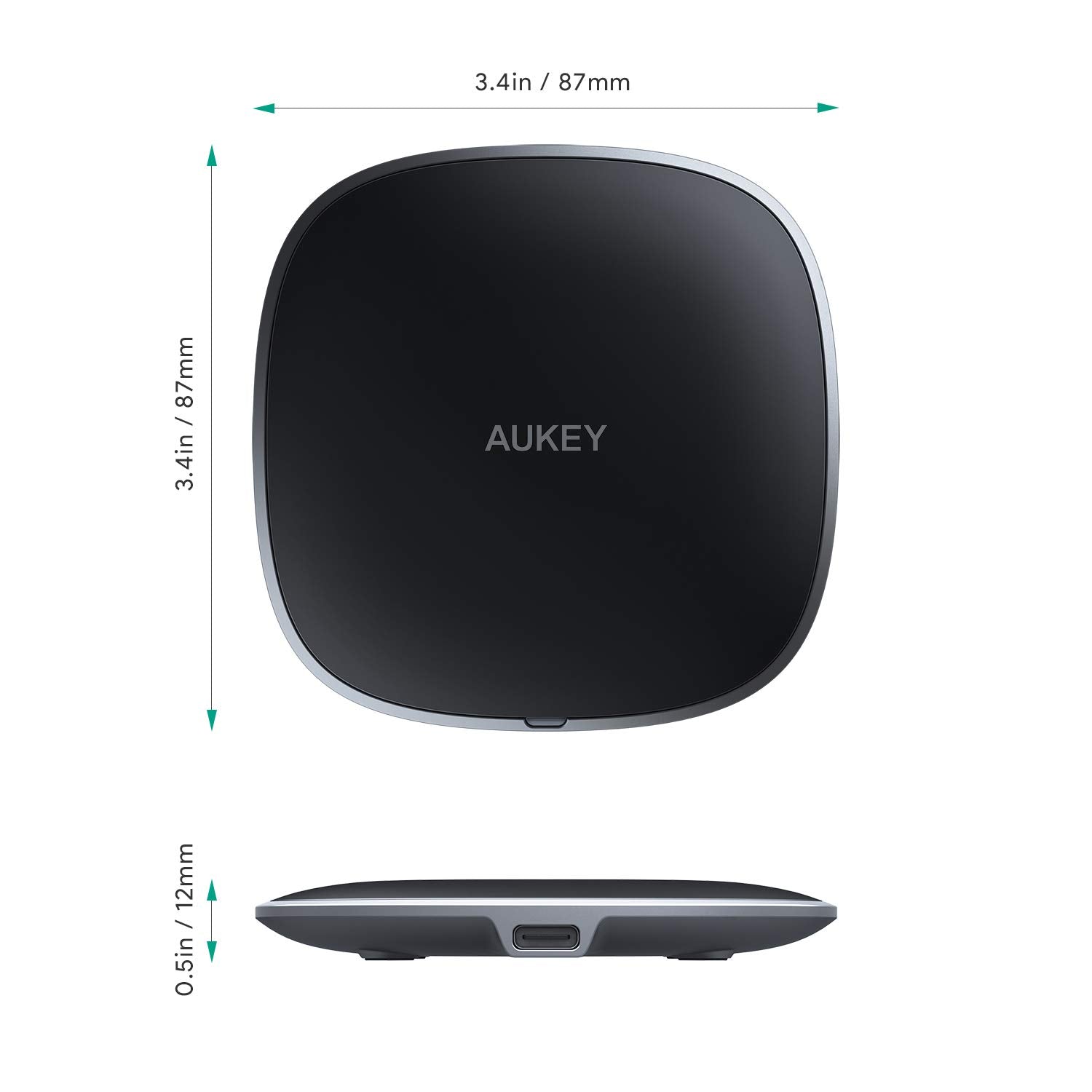 Aukey Graphite Q 10W Wireless Fast Charger