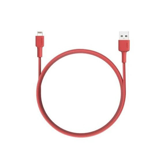 Aukey CB-BAL2 MFi USB To Lightning Cable (6.6ft) - Red