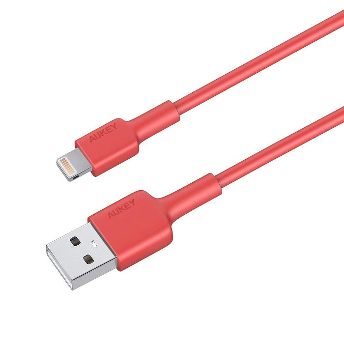 Aukey CB-BAL2 MFi USB To Lightning Cable (6.6ft) - Red