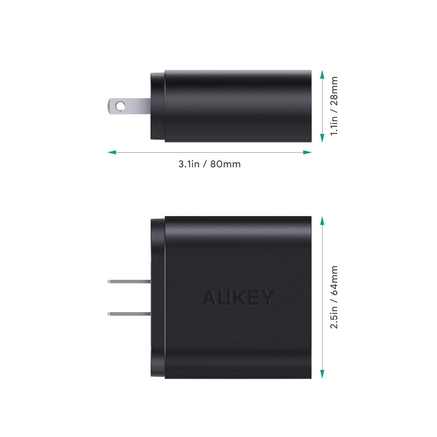 Buy Aukey Dual-Port USB Wall Charger With Quick Charge 3.0 from Vmart in Pakistan