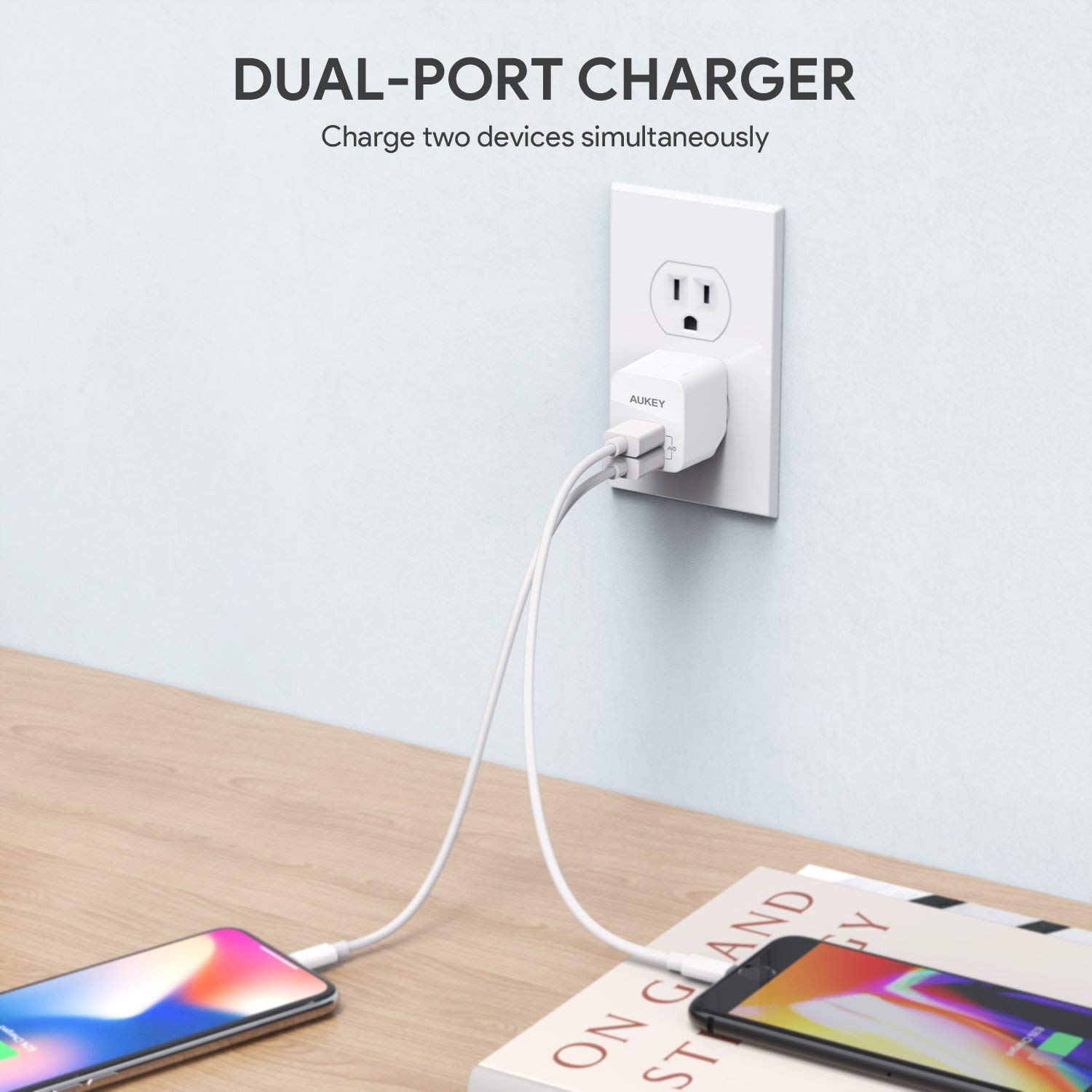 Aukey Mini Dual Port Wall Charger