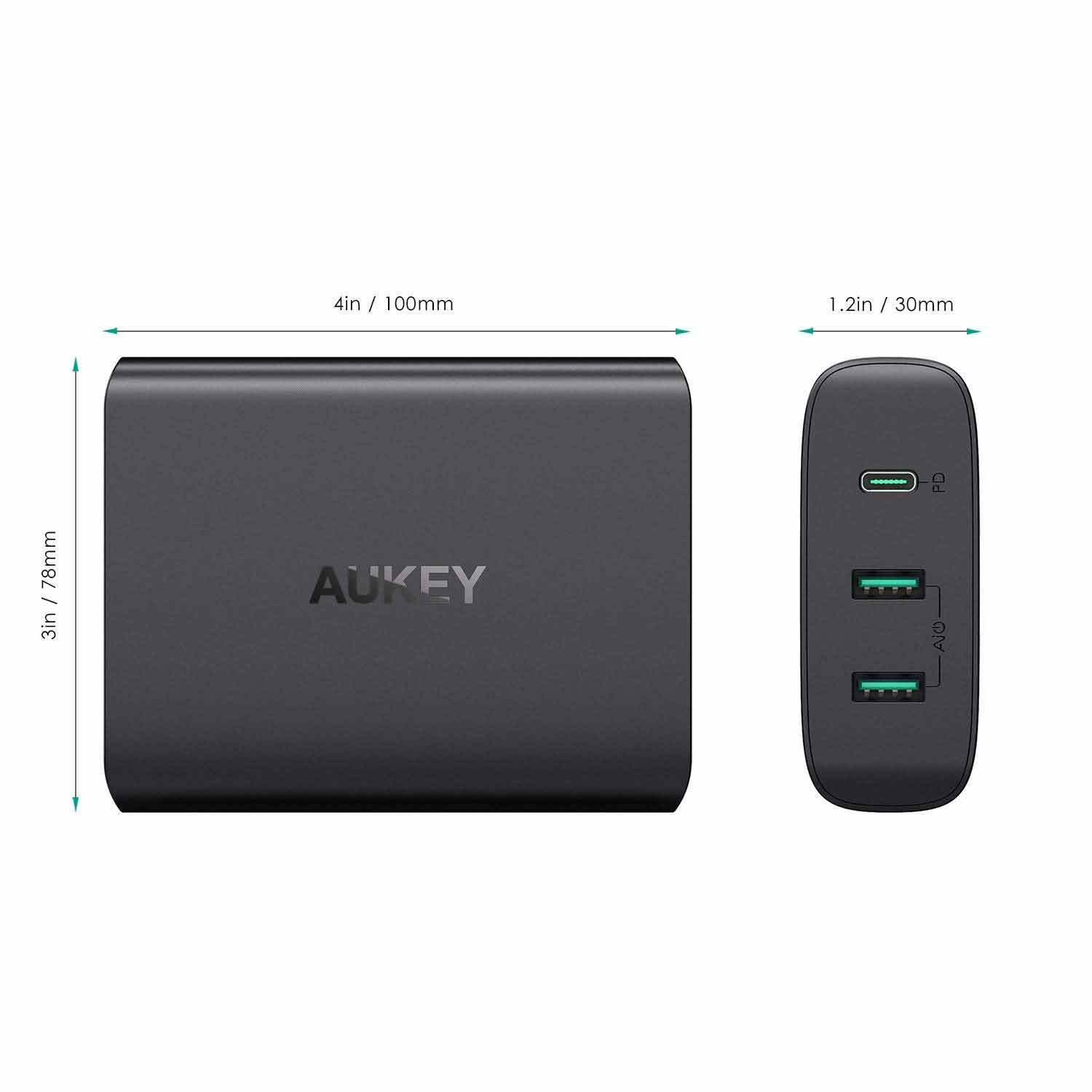 Aukey 3-Ports USB Charging Station With 60W Power Delivery