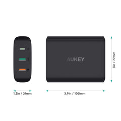 Aukey 3-Ports USB Charging Stations With 46W Power Delivery And Quick Charge 3.0