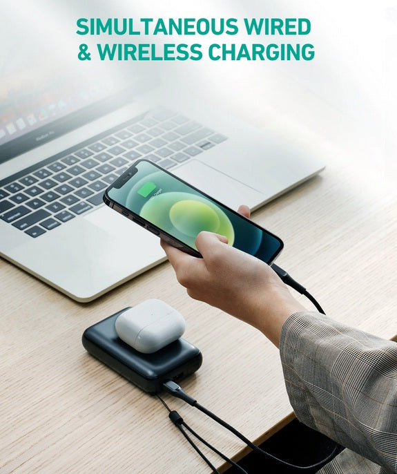 Aukey PB-WL01S 20W 10,000mAH PD Wireless Charging w Kickstand Powerbank