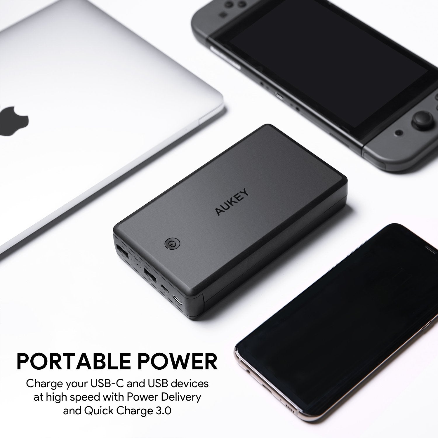 Aukey 30000mAh Power Bank With Power Delivery