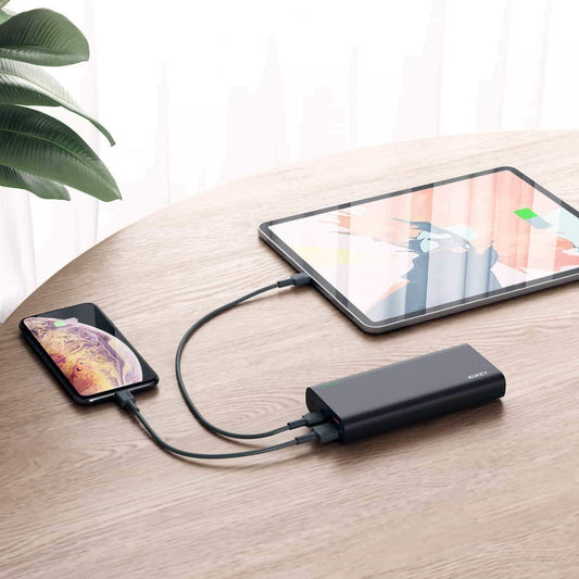 Buy Aukey 20000 mAh QC3.0 &amp; Power Delivery Power Bank - Gray from Vmart in Pakistan