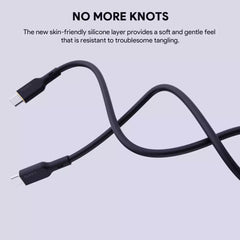 Aukey CB-SCC242 Circlet Blink 240W Silicone USB-C to USB-C Cable 1.8m Black