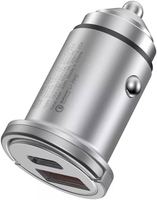 Buy Awei C-708 PD 45W USB + Type-C / USB-C Mini Car Charger from Vmart in Pakistan