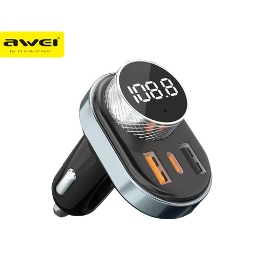 Buy Awei C-843 Fast Car Charger with FM & Bluetooth Call from Vmart in Pakistan