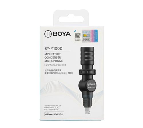 BOYA BY-M100D Mininature Condenser Microphone for iPhone