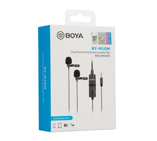 BOYA BY-M1DM Dual Omni-directional Lavalier Mic