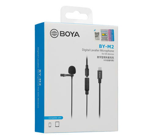 BOYA BY-M2 Clip-on Lavalier Microphone for iOS Devices