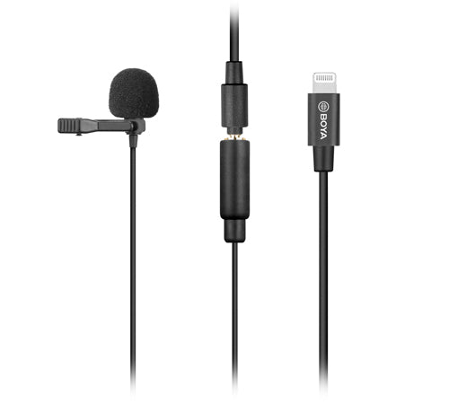 BOYA BY-M2 Clip-on Lavalier Microphone for iOS Devices