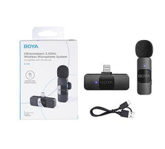 BOYA BY-V1 Ultracompact 2.4GHz Wireless Microphone System For iOS