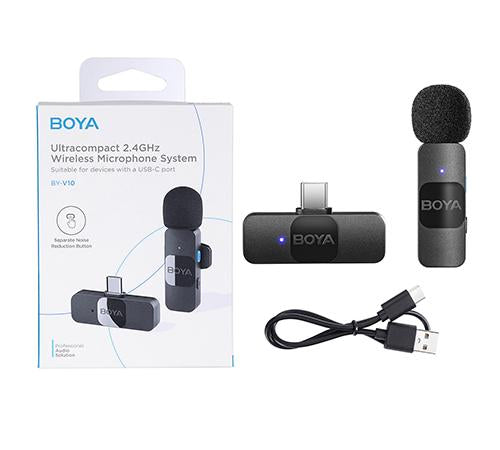 BOYA BY-V10 Ultracompact 2.4GHz Wireless Microphone System for USB-C