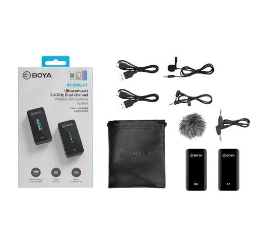 BOYA BY-XM6-S1 2.4GHz Ultra Compact Wireless Microphone System