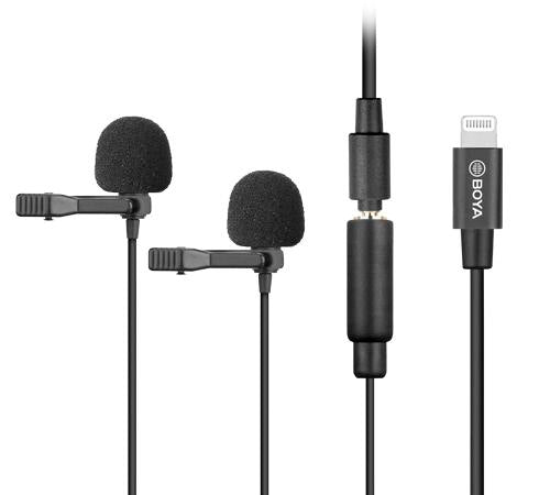 BOYU BY-M2D Digital Dual Lavalier Microphones for iOS Devices