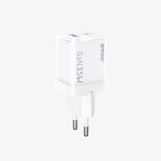 Buy BWOO 35W USB-C Dual ports GaN Charger from Vmart in Pakistan