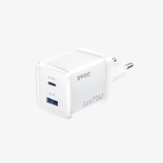 Buy BWOO 70W USB-C Dual ports GaN Charger from Vmart in Pakistan
