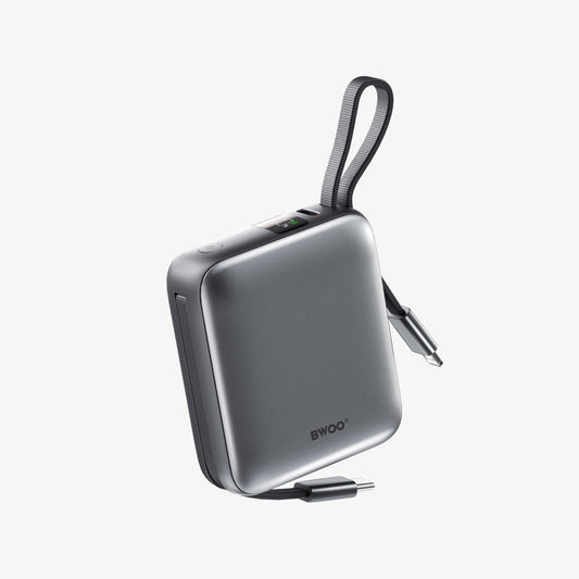 Buy BWOO Mini Power Bank 10000mAh with Built-in Charging Cable from Vmart in Pakistan
