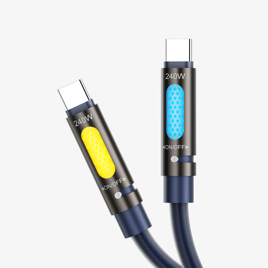 Buy BWOO USB-C to USB-C Aromatherapy Charging Cable with RGB Light 240W 1.2m from Vmart in Pakistan