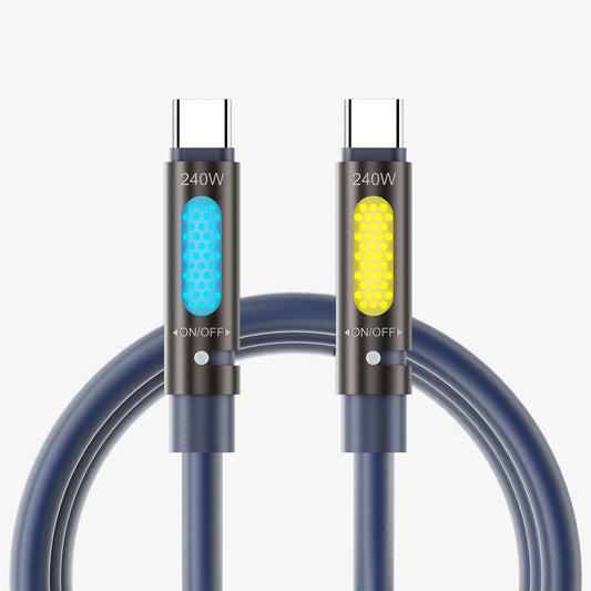 Buy BWOO USB-C to USB-C Aromatherapy Charging Cable with RGB Light 240W 1.2m from Vmart in Pakistan