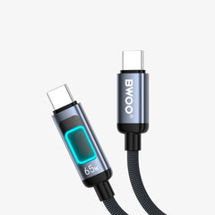 Buy BWOO USB-C to USB-C Fast Charging Cable with RGB Color Lights 65W 1m from Vmart in Pakistan