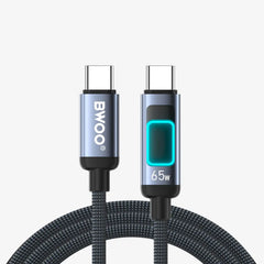 Buy BWOO USB-C to USB-C Fast Charging Cable with RGB Color Lights 65W 1m from Vmart in Pakistan
