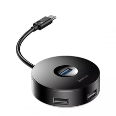 Baseus 4 Port Airjoy Round Box Type C to USB Hub Adapter