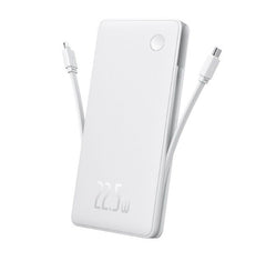 Baseus Airpow Lite 10000mAh 22.5W Dual Cable Power Bank White