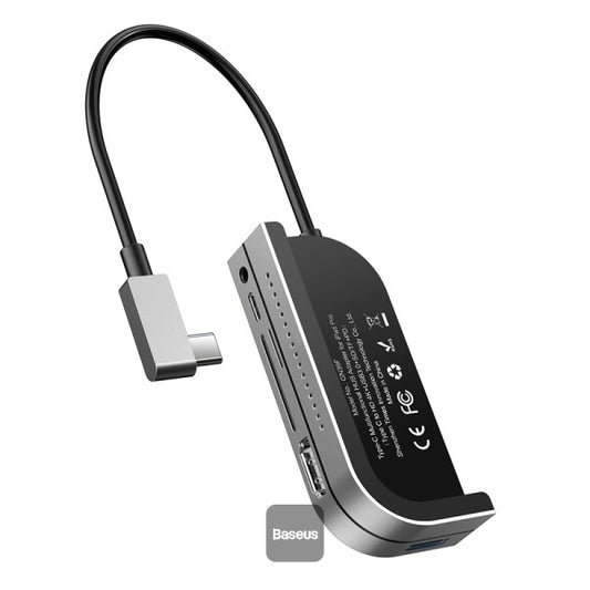 Buy Baseus Bend Angle No.7 Multifunctional Type-C Hub Converter Dark Gray from Vmart in Pakistan