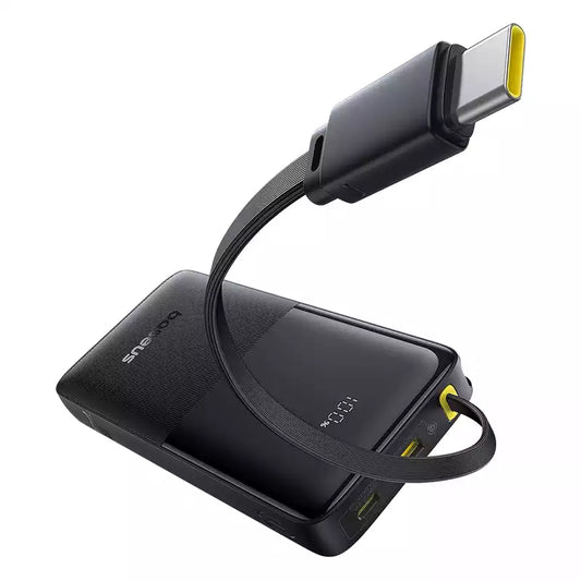 Buy Baseus Bipow 2 10000mah 20W Digital Display Power Bank With Built-in Type C Cable from Vmart in Pakistan
