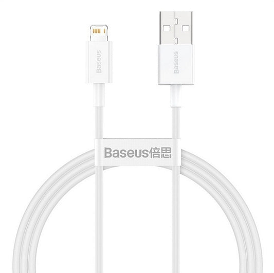 Buy Baseus Superior Fast Charging Data Cable USB to Lightning 2.4A 1.5m - White from Vmart in Pakistan