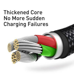 Buy Baseus Tungsten Gold 3 in 1 Fast Charging Data Cable USB to M+L+C 3.5A 1.5m - Black from Vmart in Pakistan