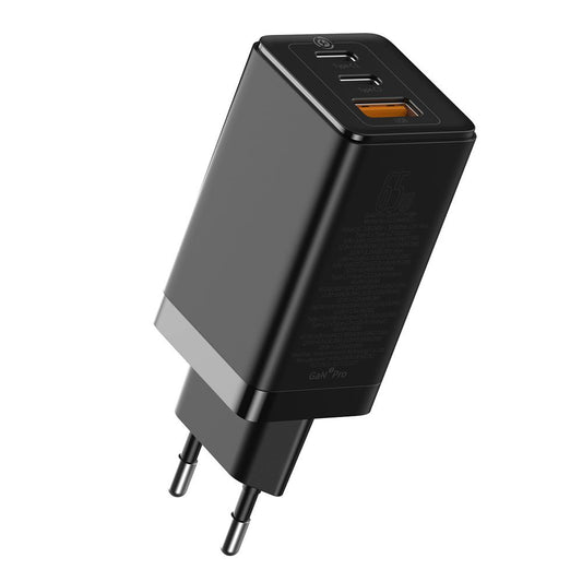 Buy Baseus GaN2 Pro Quick Charger 2C+U 65W With Fast Charging Cable Type-C to Type-C 100W (20V/5A) 1m - Black from Vmart in Pakistan