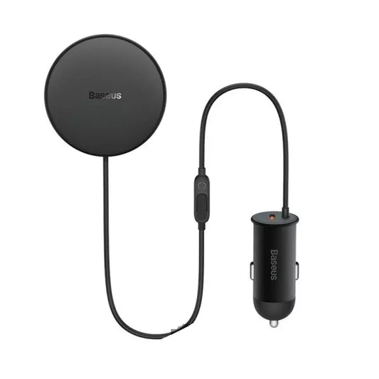 Buy Baseus CW01 Magnetic Wireless Charging Car Mount 40W - Wireless Charging 15w+Type-C 25W - Black from Vmart in Pakistan