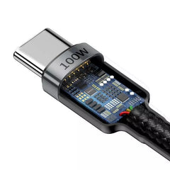 Buy Baseus Cafule PD2.0 100W Flash Charging USB Type-C Cable 20V 5A 2m Gray/Black from Vmart in Pakistan