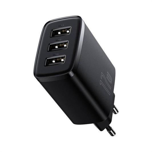 Buy Baseus Compact Charger 3USB 17W EU Black from Vmart in Pakistan