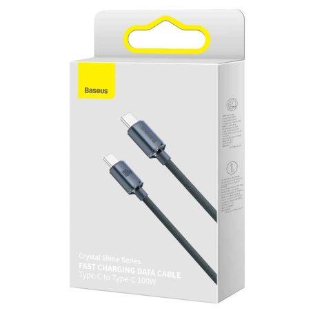 Baseus Crystal Shine Series Fast Charging Data Cable Type-C to Type-C 100W 2m Black