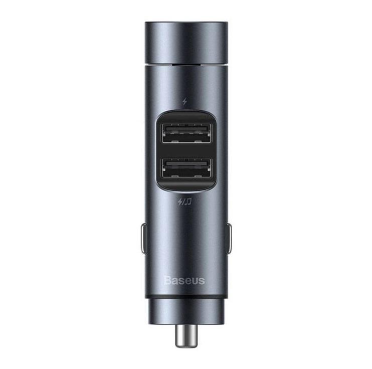 Baseus Energy Column Car Wireless MP3 Charger FM Transmitter - Gray