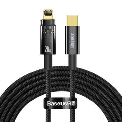 Baseus Explorer Series Auto Power-Off Fast Charging Data Cable Type-C to iPhone 20W 2m Black