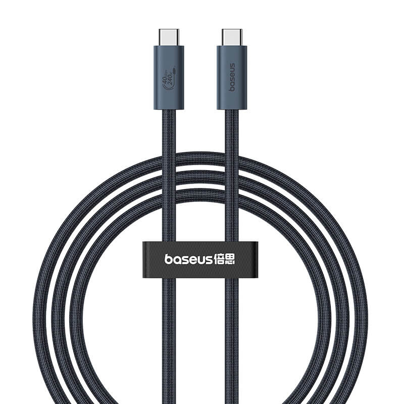 Baseus Flash Series 2 USB4 Full Featured Data Cable Type-C to Type-C 240W 1m Cluster Black