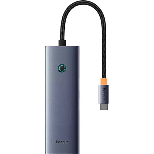 Buy Baseus Flite Series 4-Port Hub Space Grey（Type-C to USB3.0*3+RJ45*1） from Vmart in Pakistan
