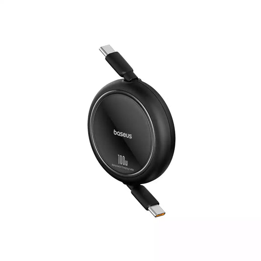 Buy Baseus Free2Draw Mini Retractable Charging Cable Type-C to Type-C 100W 1m Cluster Black from Vmart in Pakistan