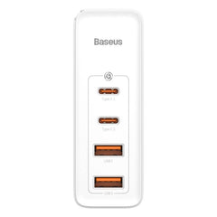 Buy Baseus GaN2 Pro 100W 2 x USB + 2 x Type-C Ports Quick Charger with Type-C Cable - White from Vmart in Pakistan