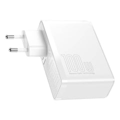 Baseus GaN2 Pro 100W 2 x USB + 2 x Type-C Ports Quick Charger with Type-C Cable - White