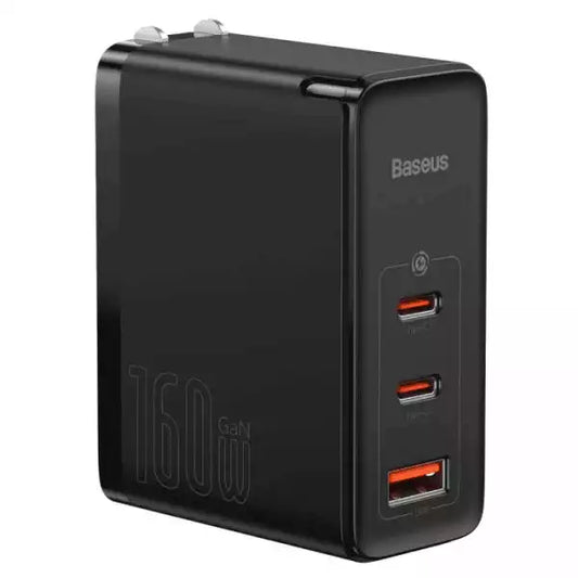 Buy Baseus GaN5 Pro Digital Fast Charger 2C+U 160W CN With Superior Series Fast Charging Data Cable Type-C to Type-C 240W（48V/5A）1m Black from Vmart in Pakistan
