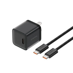 Baseus GaN5S Fast Charger 1C 20W US With Baseus Dynamic 3 Series Fast Charging Data Cable Type-C to Type-C 100W 1m Cluster Black